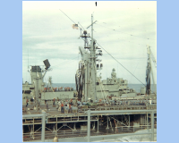 1968 07 South Vietnam - Uss Manatee AO-58 with HMAS Hobart D-39 on other side of oiler.jpg